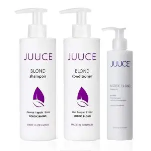 DAGLIG LUKSUS TIL BLOND HÅR - Nordic Blond Shampoo + Conditioner + Leave-in kur - Blond & gråt hår