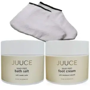 JUUCE Silky Feet Pakke - Bath Salt + Foot Cream + Gratis sokker - 